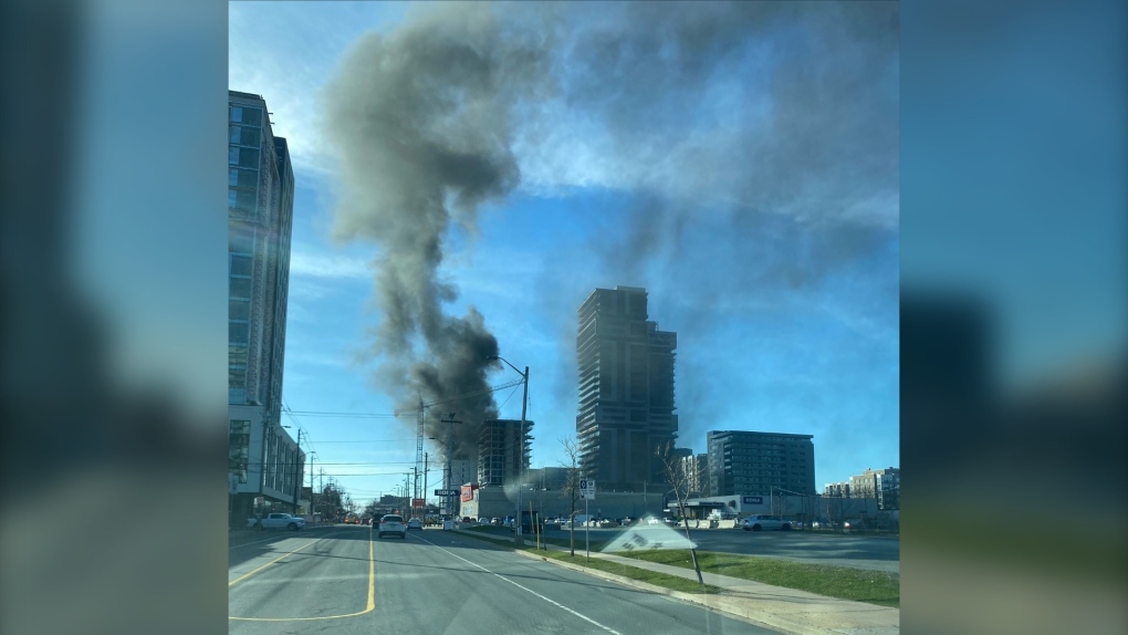 'There was a lot of black smoke': Crane operator sounds alarm while trapped during highrise fire in Halifax