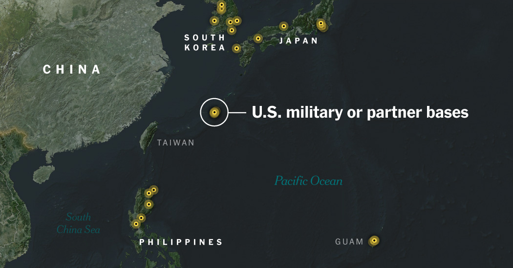 U.S. Builds Web of Arms, Ships and Bases in the Pacific to Deter China