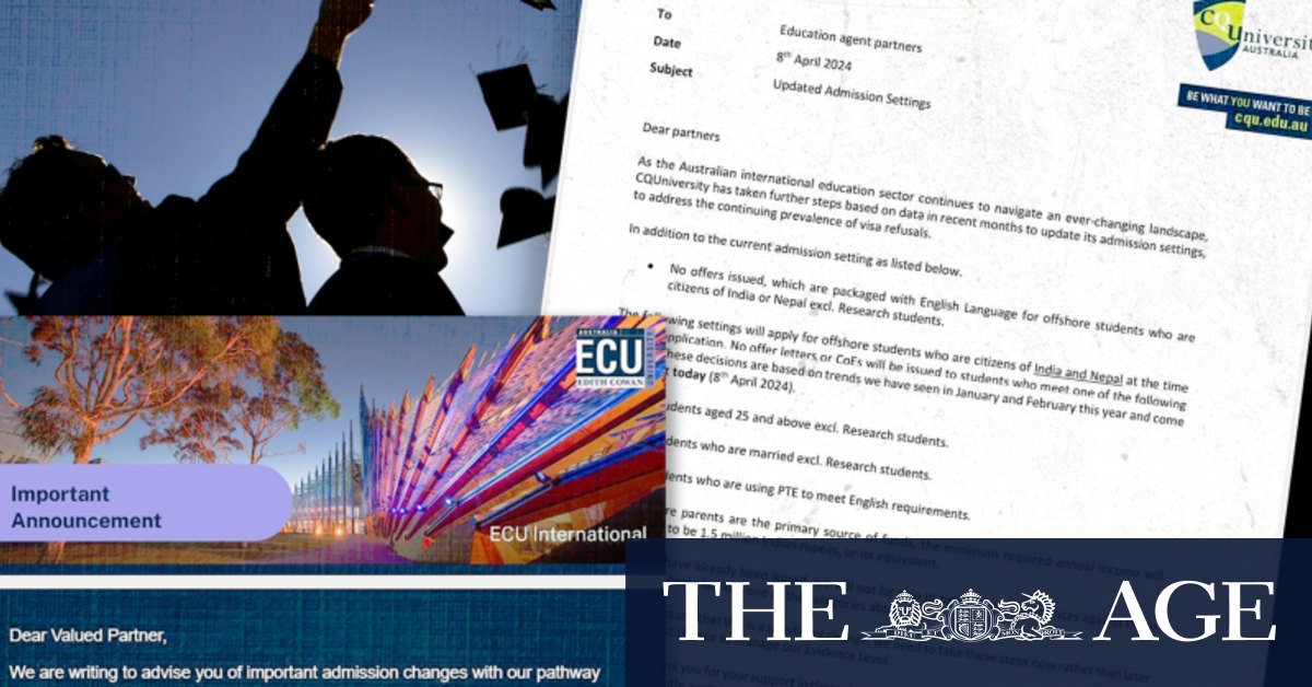 Unis ban Indian student applications as visa rejections hit record high