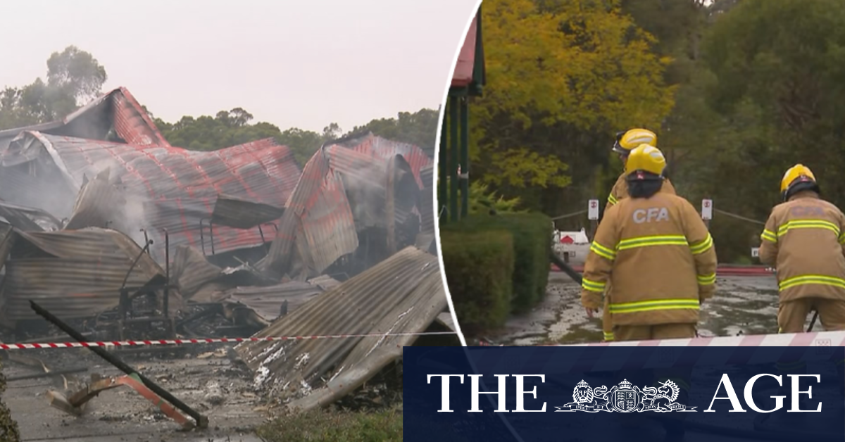 Victorian golf clubhouse destroyed by fire