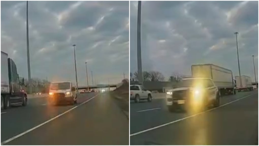 Video captures deadly wrong-way police chase on Highway 401 in Ontario