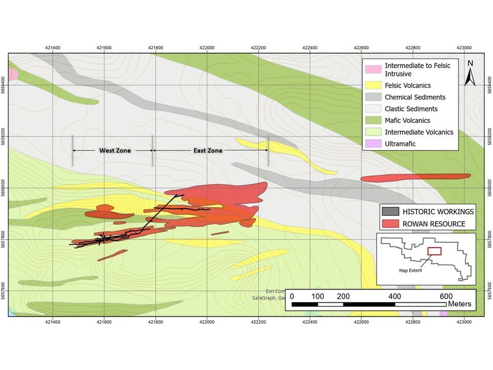 West Red Lake Gold Announces Mineral Resource Update for the Rowan Mine Deposit