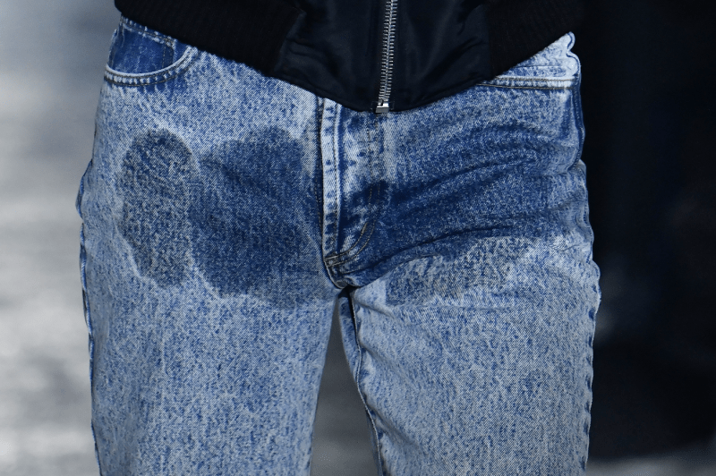 You Won't Make It To The Toilet In JORDANLUCA's Pee-Stained Denim