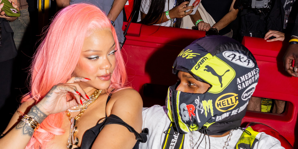 Rihanna Rocks Bubblegum Pink Hair While Supporting A$AP Rocky at Puma Pop Up Shop During Miami F1 Race Weekend