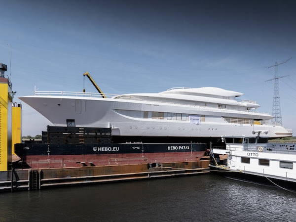 72 metre Feadship 827 super yacht Sakura seen for the first time