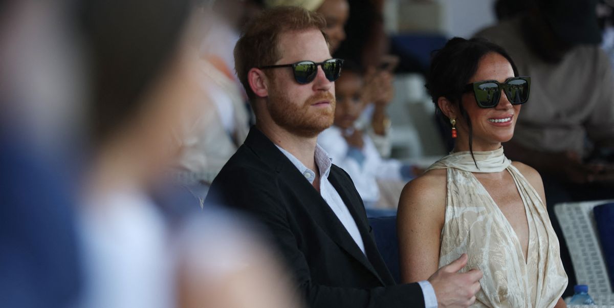 Meghan Markle Changes Into an Elegant Gold Gown for Her Last Engagement in Nigeria