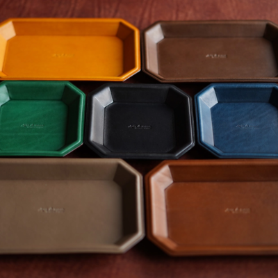 Attractive Handmade Leather Trays by Arte di Mano