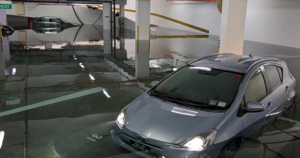 Around 20 cars affected after Bukit Timah condo carpark floods; PUB says faulty valve to blame