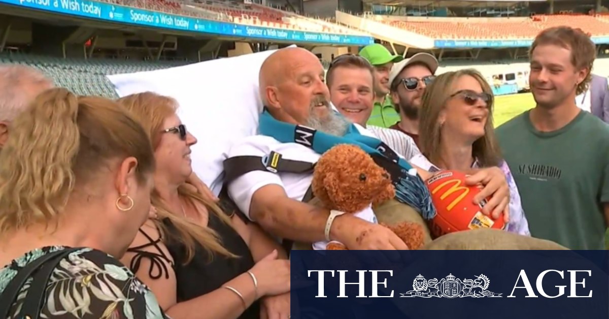 Cancer patient gets final wish at Adelaide Oval