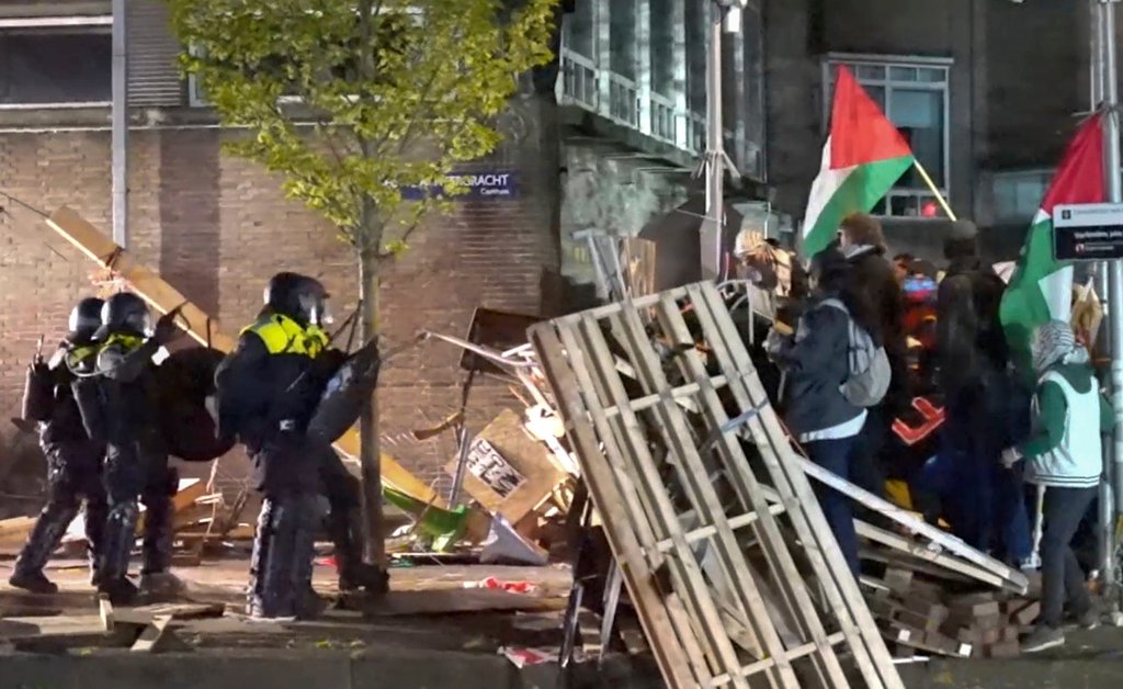 Police Break Up Pro-Palestinian Camp at Amsterdam University, as Campus Protests Spread to Europe