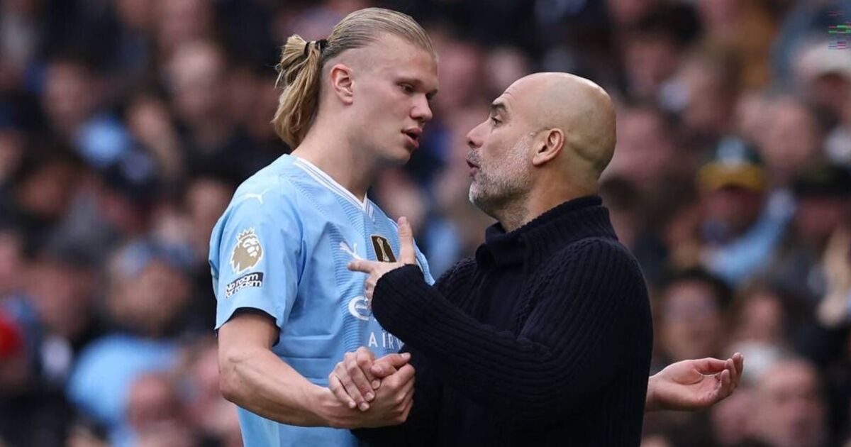 Erling Haaland speaks out after being accused of erupting at Man City boss Pep Guardiola