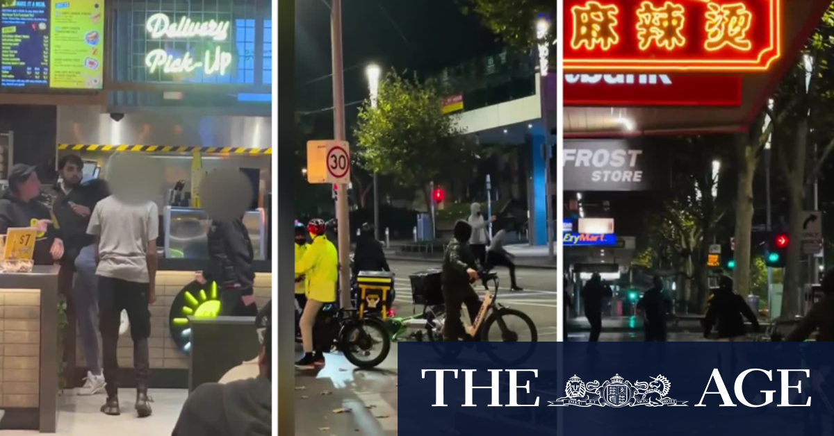 Group of delivery riders attacked in Melbourne