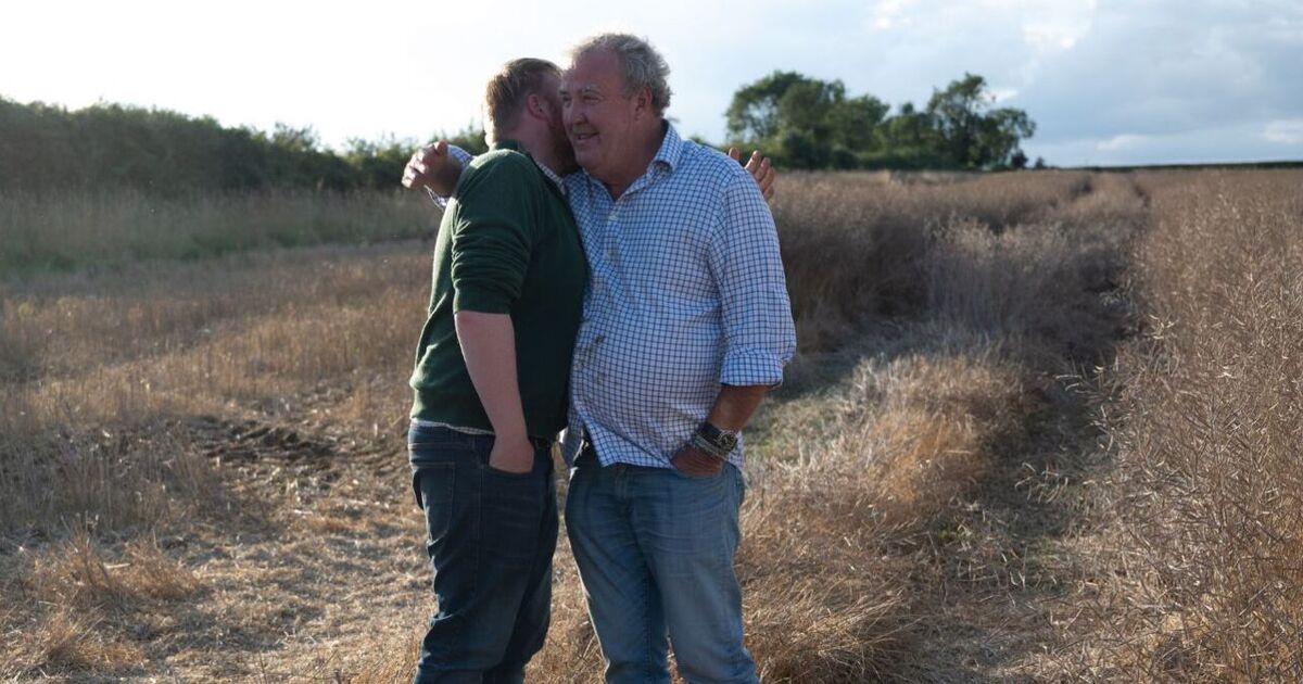 Jeremy Clarkson comforts Kaleb Cooper as he fights back tears over Clarkson's Farm loss 