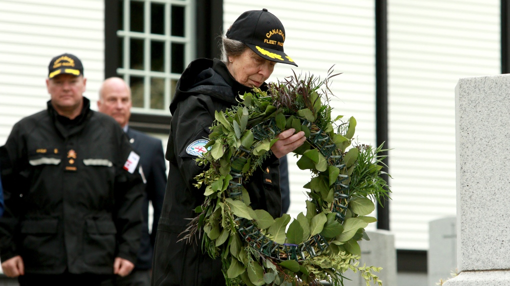 Princess Anne lays wreath at B.C. veteran's cemetery; receives 21-gun salute