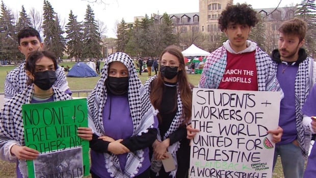 Pro-Palestinian encampment begins at U of Manitoba with list of demands for university