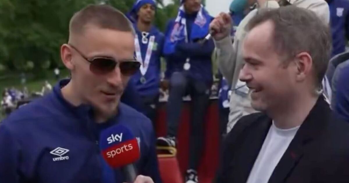 Sky Sports pundit brutally mocked by Ipswich players as reporter left red-faced on live TV
