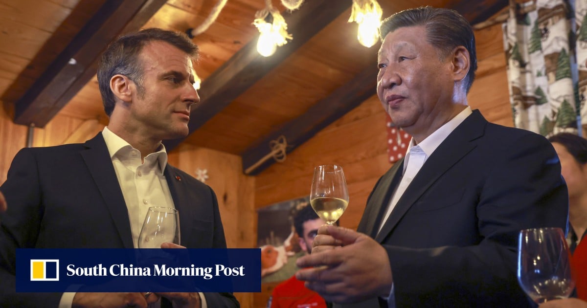 Trade, Russia, Middle East on the table as Xi Jinping, Macron lunch high up in the Pyrenees