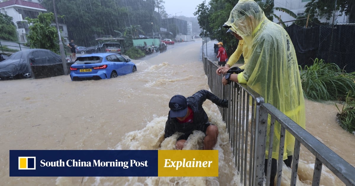 Why was Hong Kong pelted with torrential rain on Saturday and is global warming to blame?