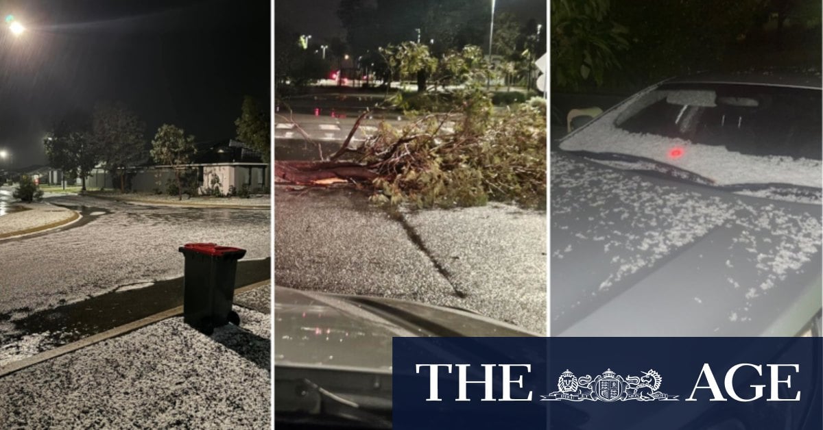 Wild weather hits Perth, as heavy rain and hail prompts calls for help
