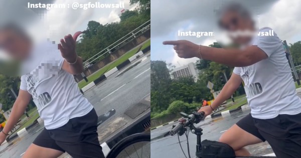 'You walking in the garden ah?' Driver accuses cyclist of road hogging and name calling