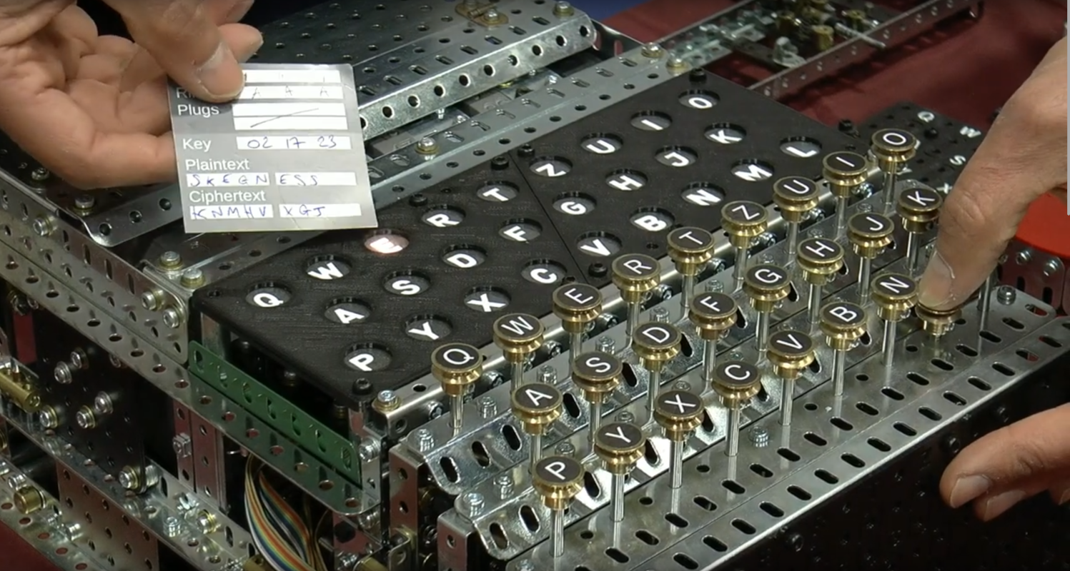 An Enigma Machine Built in Meccano