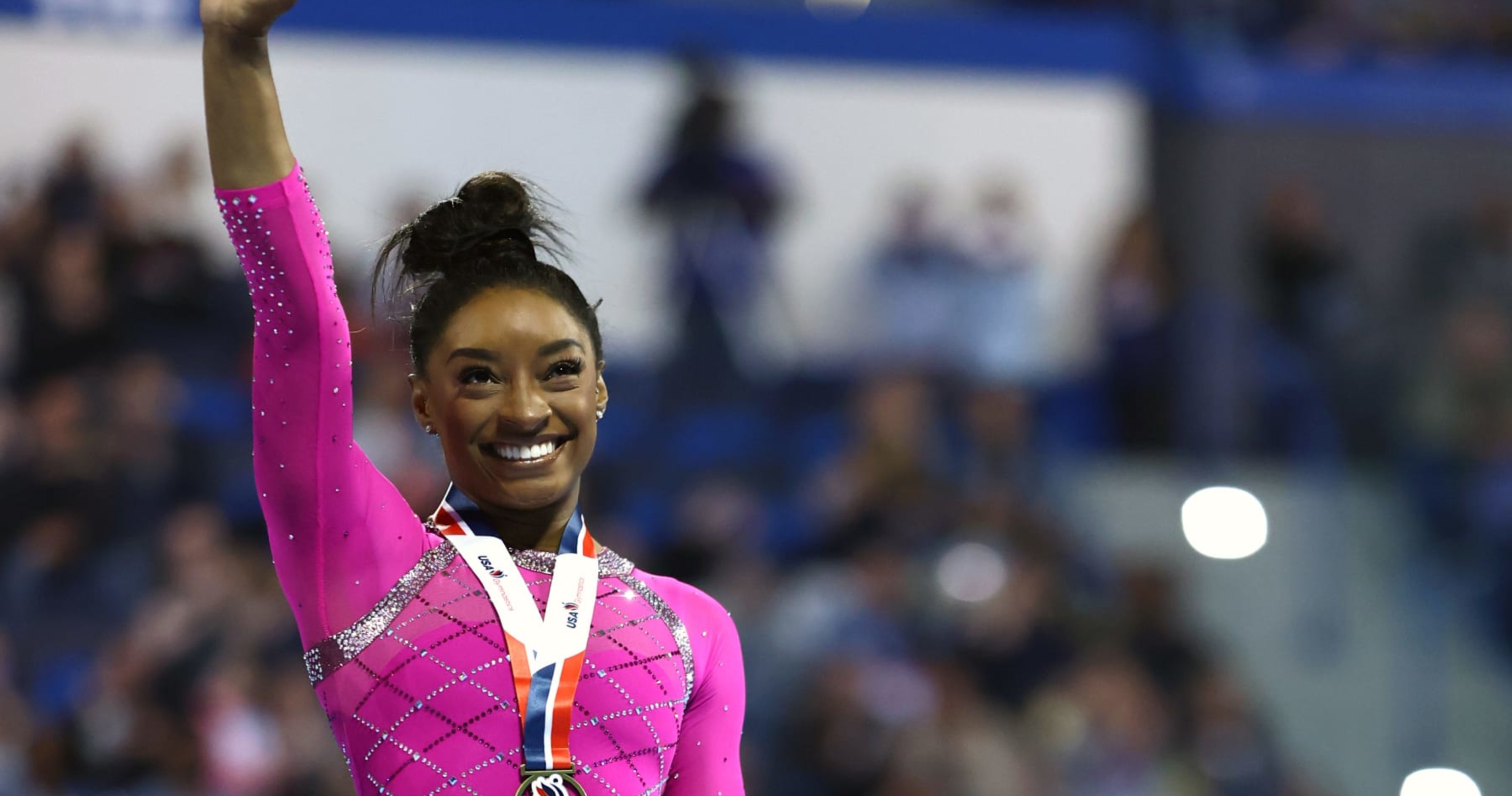 Simone Biles Celebrated By Fans After Winning All-Around Title at 2024 US Classic