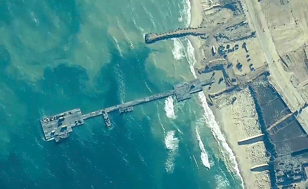 U.S.-Built Pier in Gaza Reconnected After Repairs, U.S. Central Command Says