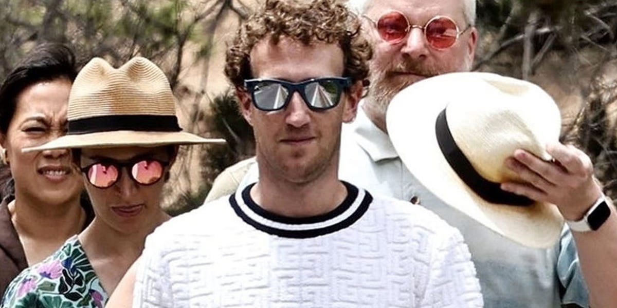 Mark Zuckerberg's summer vacation look includes a $1,150 hypebeast t-shirt