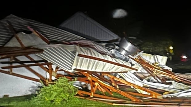 Storm leaves trail of damaged buildings, shattered windshields across Saskatchewan
