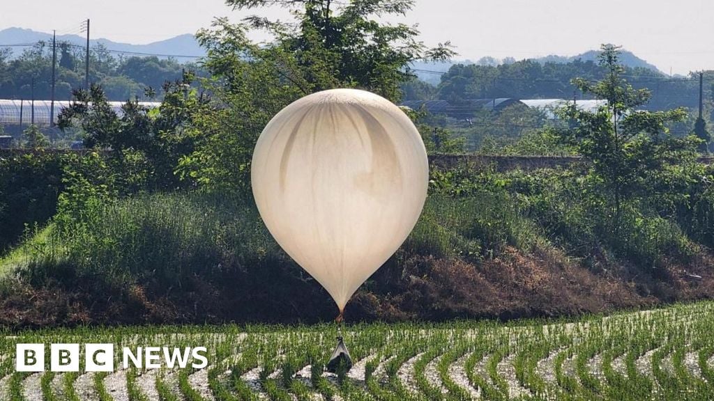 Human waste and old clothes in North Korea trash balloons