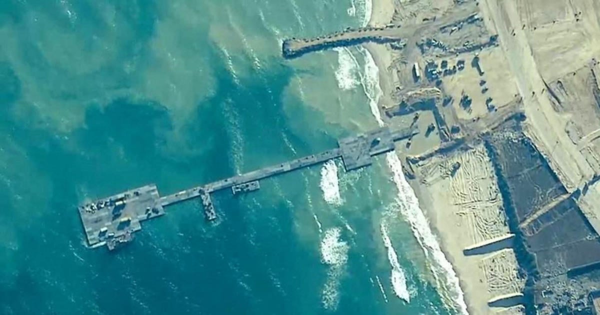 A first up-close look at the U.S. military's troubled Gaza pier project