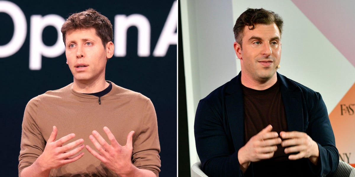 AI companies need to get society's input as they build out the technology, OpenAI CEO Sam Altman and Airbnb CEO Brian Chesky say
