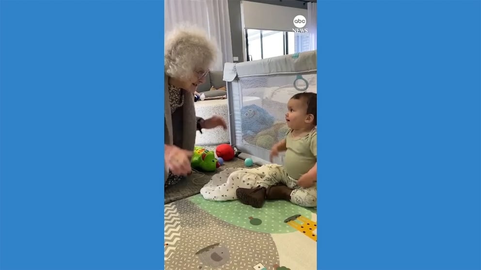 WATCH: 93-year-old woman with dementia lights up around her great-grandson