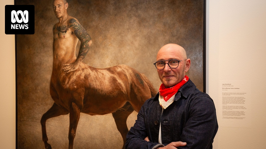 ABC Classic presenter Ed Le Brocq's portrait 'I am a centaur' by Jaq Grantford a finalist in 2024 Archibald prize