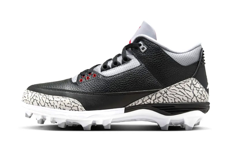 Air Jordan 3 "Black Cement" to Release as a Football Cleat
