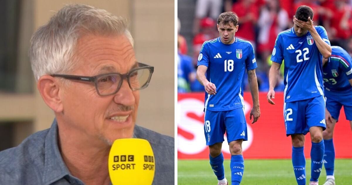 Gary Lineker makes brutal 11-word comment after Italy dumped out of Euro 2024 
