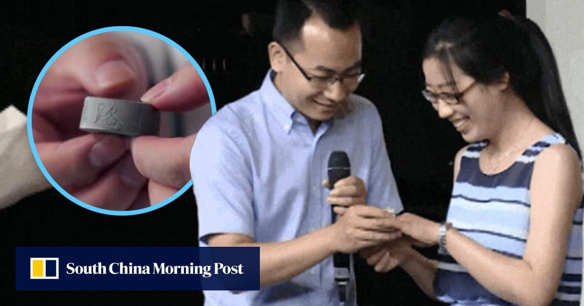 Genius China engineer cements love with concrete engagement ring