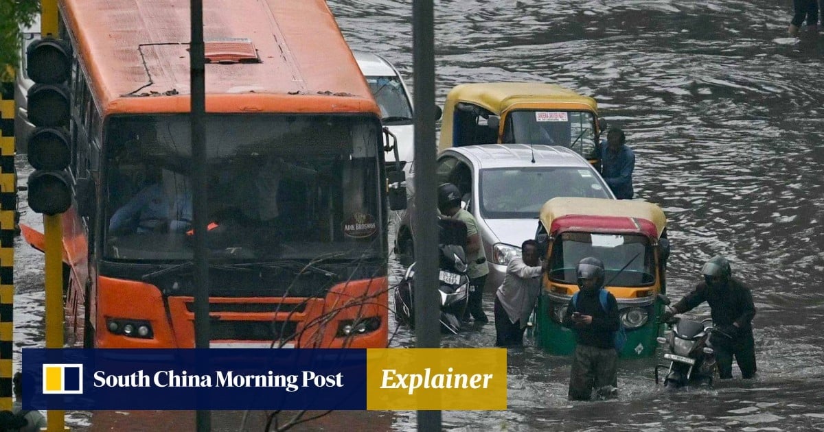 How India's capital went from extreme heat to heavy floods
