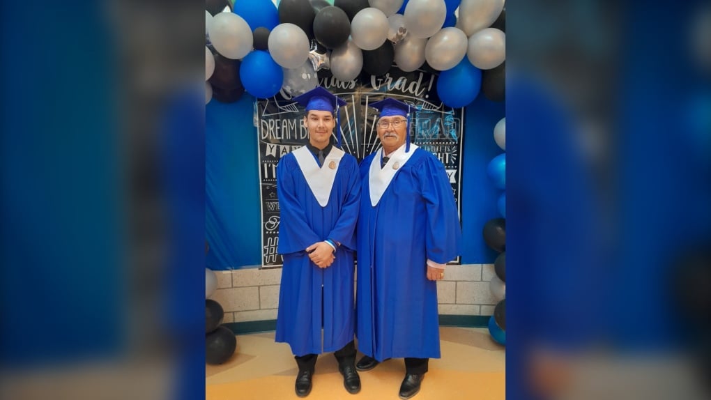 'I am very proud': Manitoba grandfather and grandson graduate high school in same class