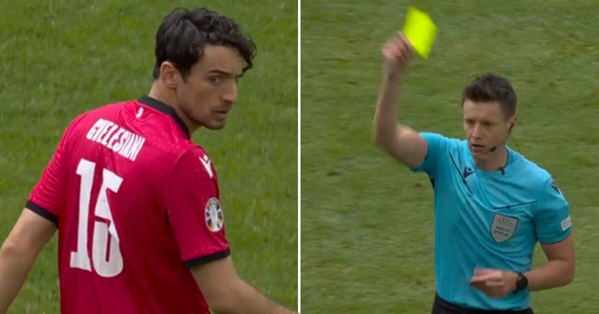 Little-known law why Georgia substitute was booked as he came onto the pitch at Euro 2024