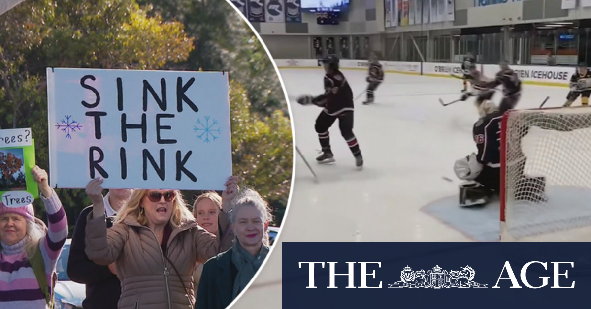 Locals stage protest against ice rink 