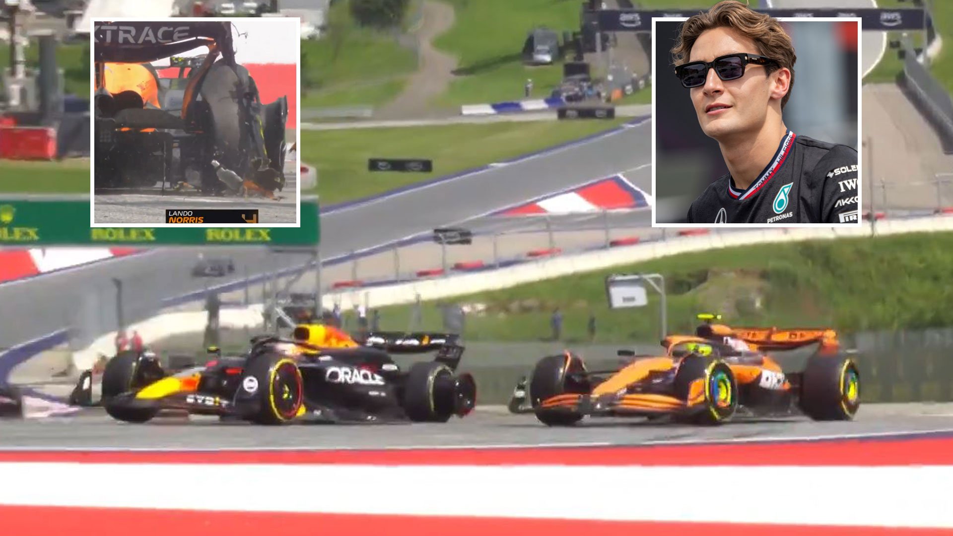 Max Verstappen slapped with huge penalty after controversial Austrian GP collision as George Russell claims shock win