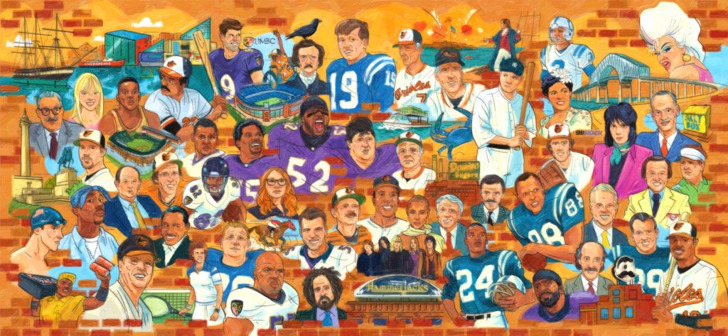 Primanti Bros. opens this week near BWI. Can you name the celebs on their Baltimore-themed mural?