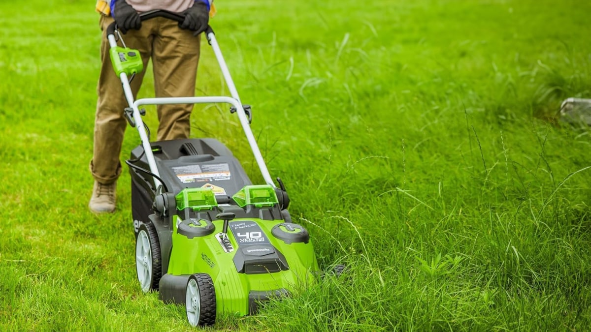 Save nearly $100 on a Greenworks electric lawn mower with this limited-time Amazon deal