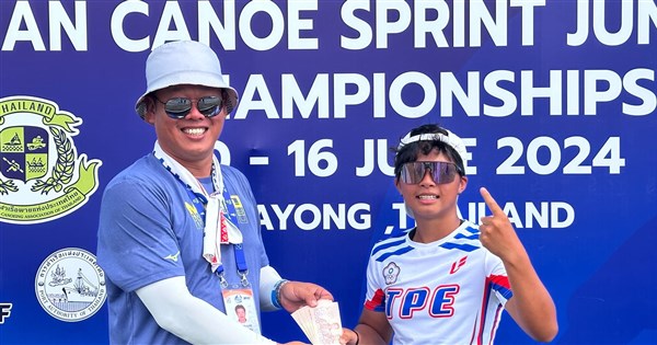 Taiwan wins 1st gold at Asian Canoe Sprint Junior & U23 Championships