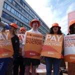 Thousands of doctors go on strike a week before general election