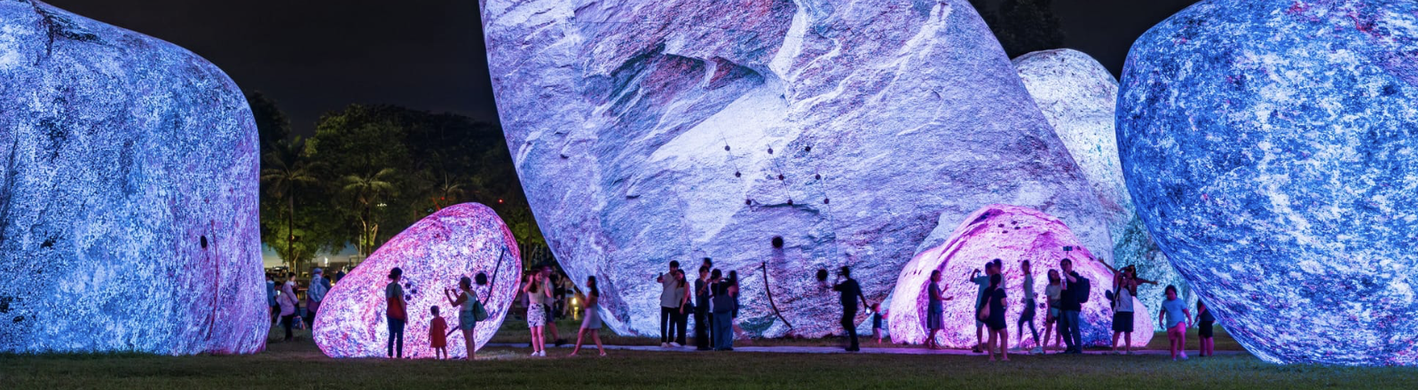 Giant Glowing Boulders Illuminate Singapore #ArtTuesday