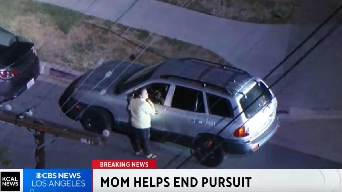 Mother Encourages Son To End Police Chase