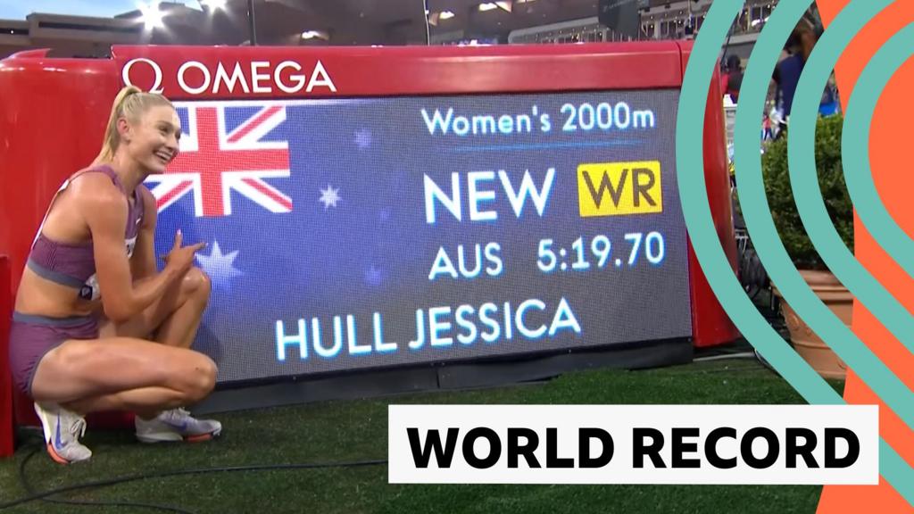 Watch: Australia's Hull breaks women's 2,000m world record