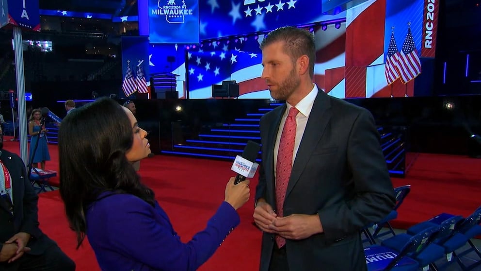WATCH: Eric Trump cites 'need to unify' after father's assassination attempt